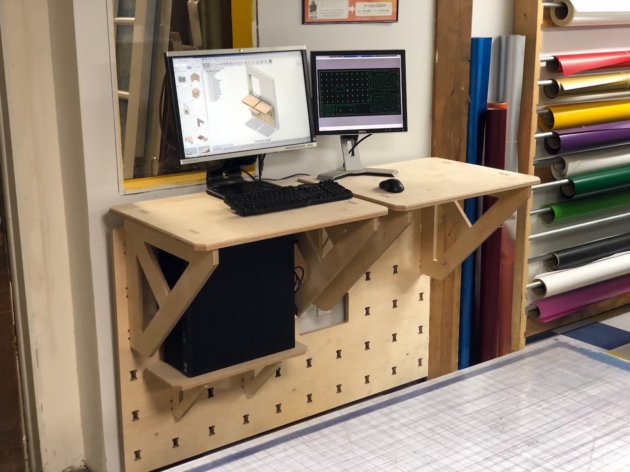 Custom CNC-cut design workstation